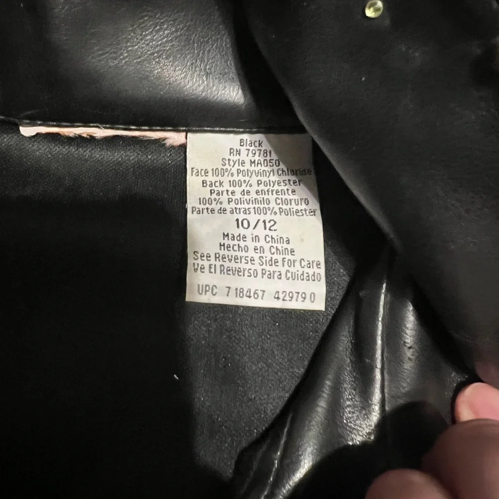Kids Faux Leather Western Jacket